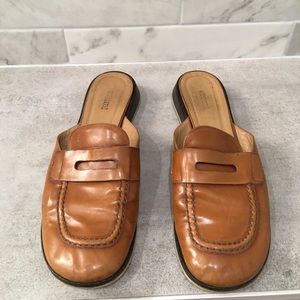Vic Matie Slide On Camel Leather Clogs Sz 38
